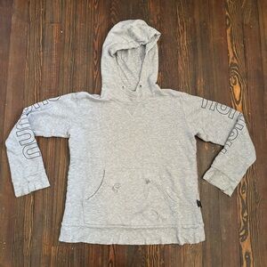 NUNUNU kids distressed gray hoodie sweatshirt